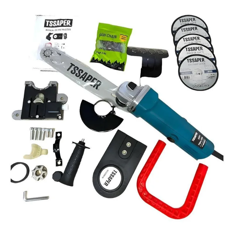 Kit Esmerilhadeira Lixadeira + Adaptador Motosserra Tssaper