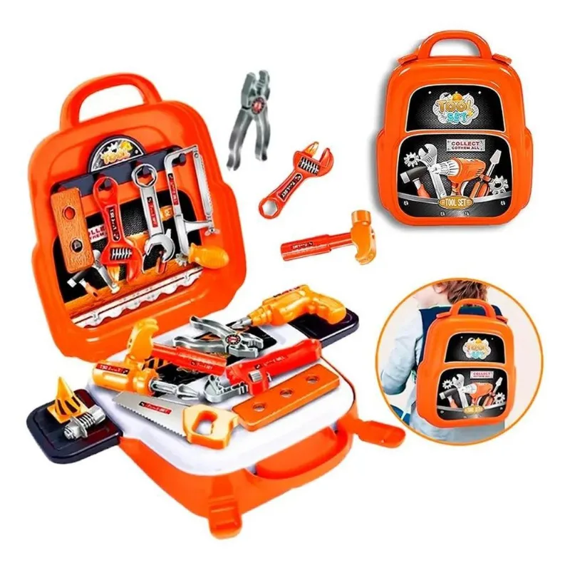 Kit Maleta De Ferramentas Infantil 22 Peças Brinquedo Menino