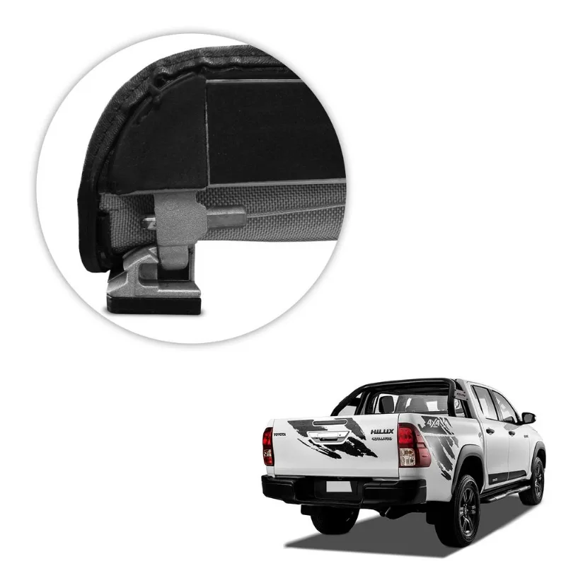 Capota Maritima Hilux Challenge 2018 a 2024 Com Santo Antonio Trek Aluminio Eco - Flash Cover