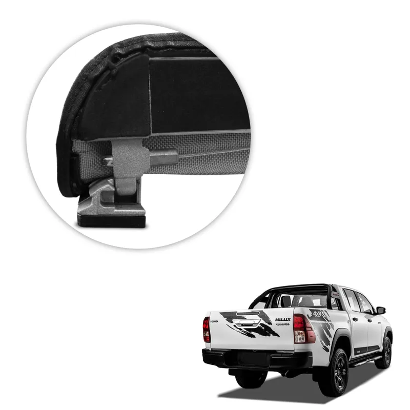 Capota Maritima Hilux Challenge 2018 a 2024 Com Santo Antonio Trek Aluminio Force - Flash Cover