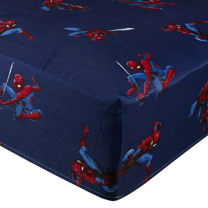 Lençol de Casal Infantil com Elástico Disney by Hedrons - Homem Aranha Teia - Hedrons