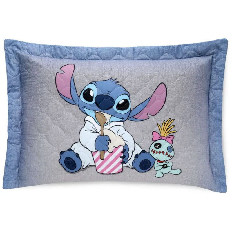 Porta Travesseiro Disney 55x80cm Stitch Relax - Hedrons