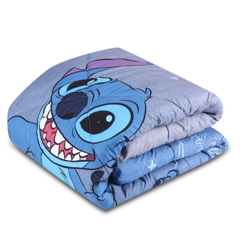 Edredom Casal Microfibra Disney Hedrons - Stitch Relax - Hedrons
