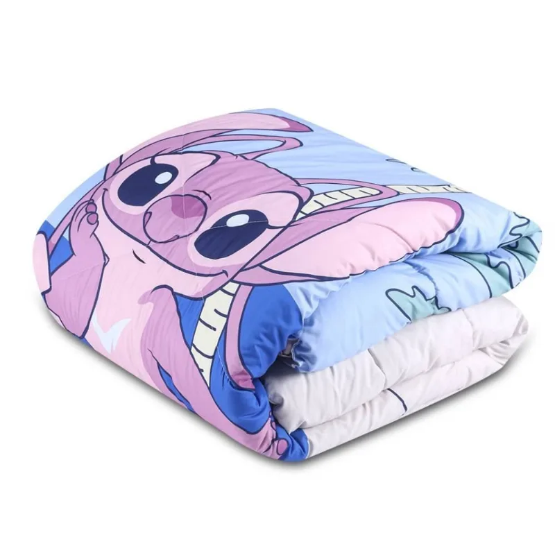 Edredom Casal Microfibra Disney Hedrons - Stitch Tropical - Hedrons