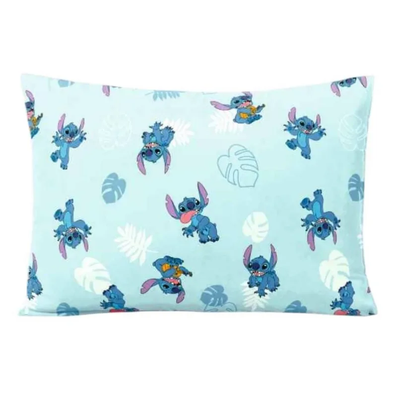Fronha Infantil Estampada 50X70 cm Disney by Hedrons - Stitch Folhas Rotativo - Hedrons