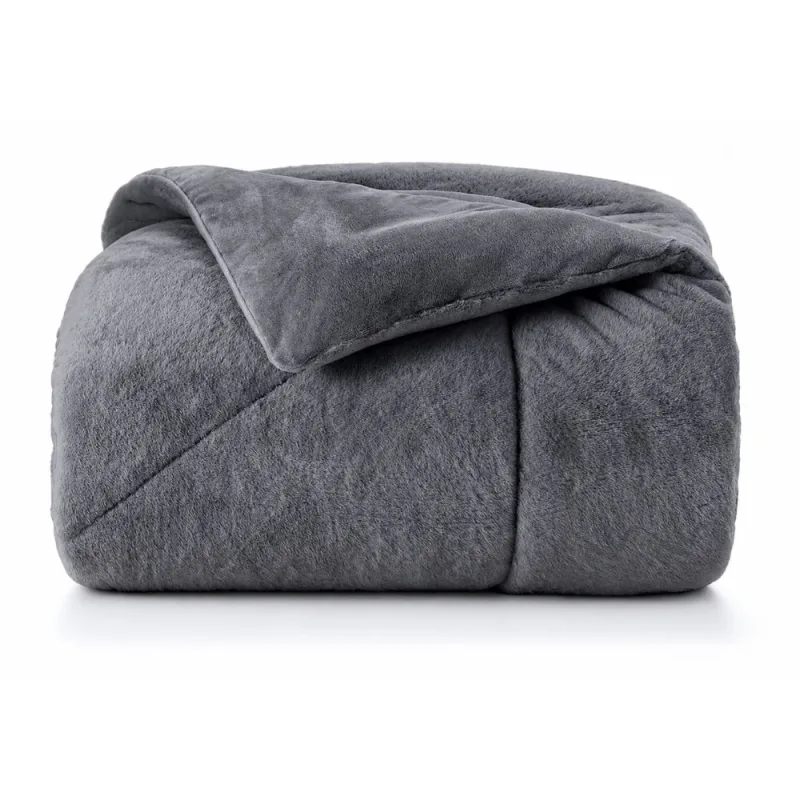 Edredom King Size Plush Hedrons Aspen Ardósia - Hedrons