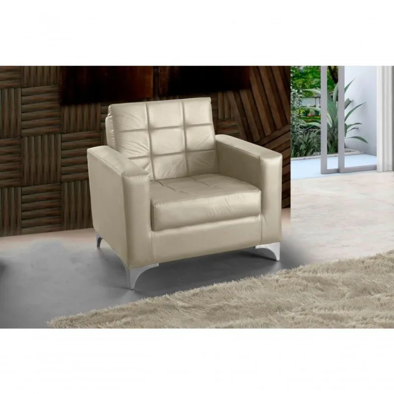 Poltrona Decorativa Taina - Bege Corino - matrix
