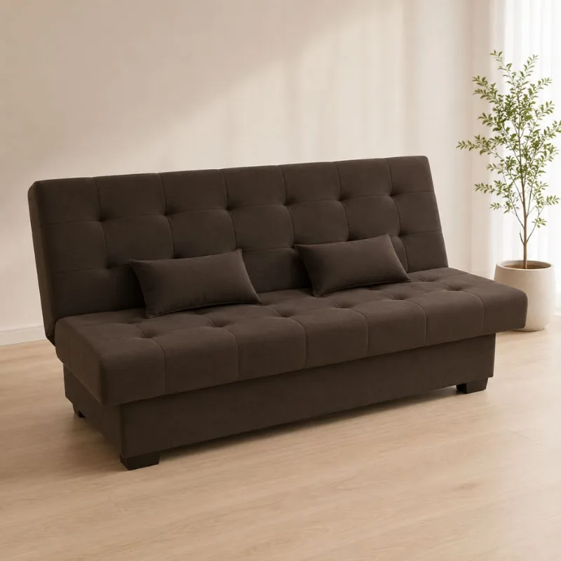 Sofá Cama Reclinável 2 Lugares 186cm Matrix Laila | Cafe - Matrix