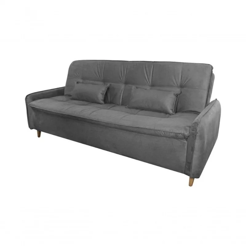 Sofá Cama Casal Reclinável Donna Cinza Light - matrix