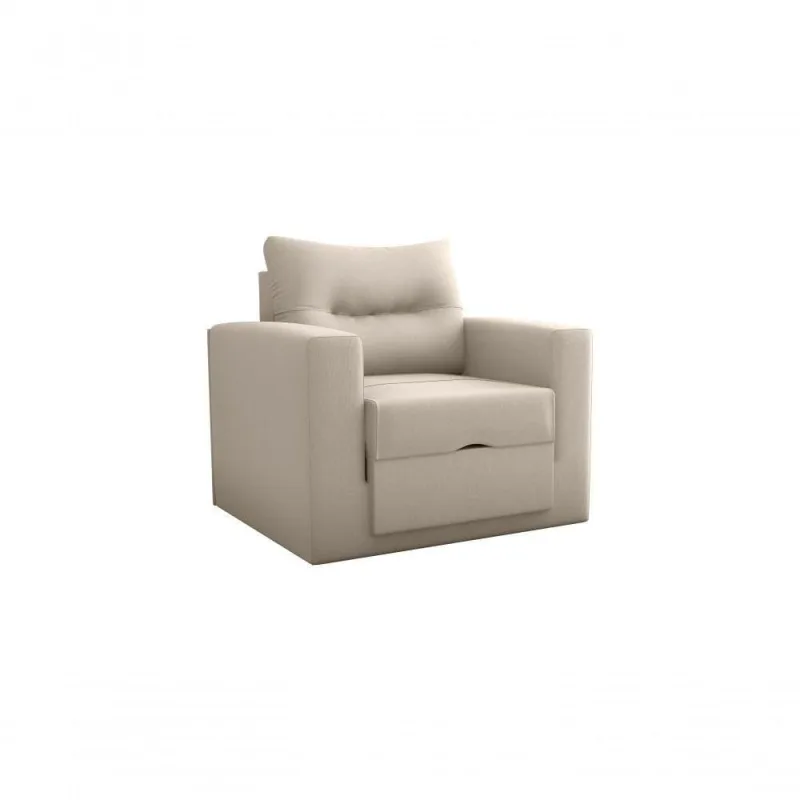 Sofá Cama Marissol 1 Lugar Suede Bege - Matrix