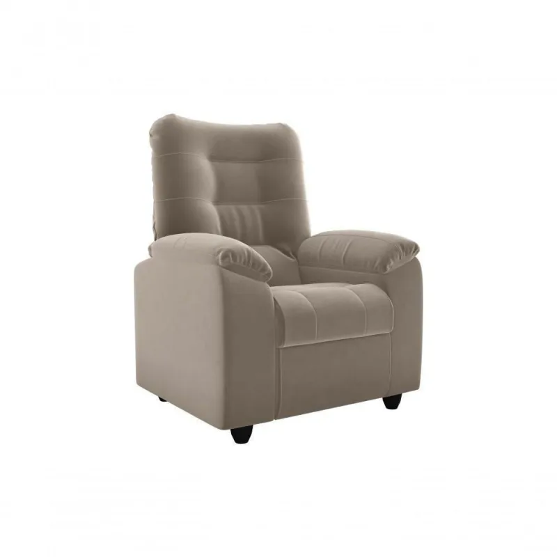 Poltrona Reclinável Onix 1 Lugar Veludo Marrom Matrix - Matrix
