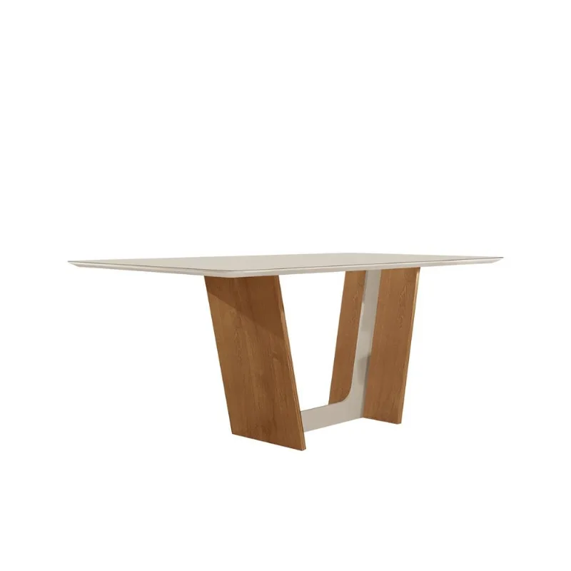 Mesa Florença Cel Moveis 1.70 x 0.90 Tampo Smart Plus Cinamomo/Off-White - Cel Móveis
