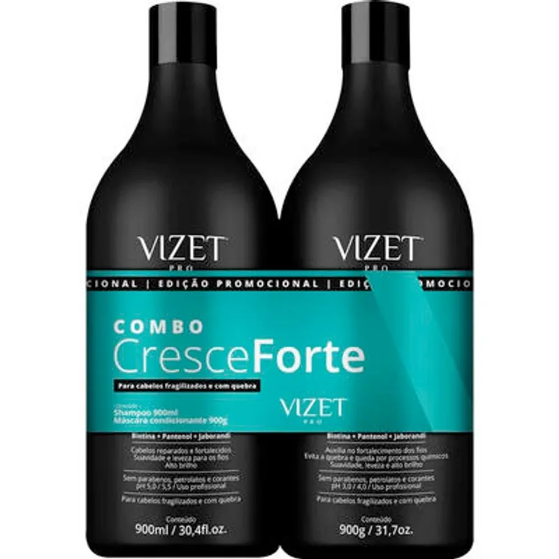 Kit Vizet Shampoo + Máscara Condicionante Cresce Forte