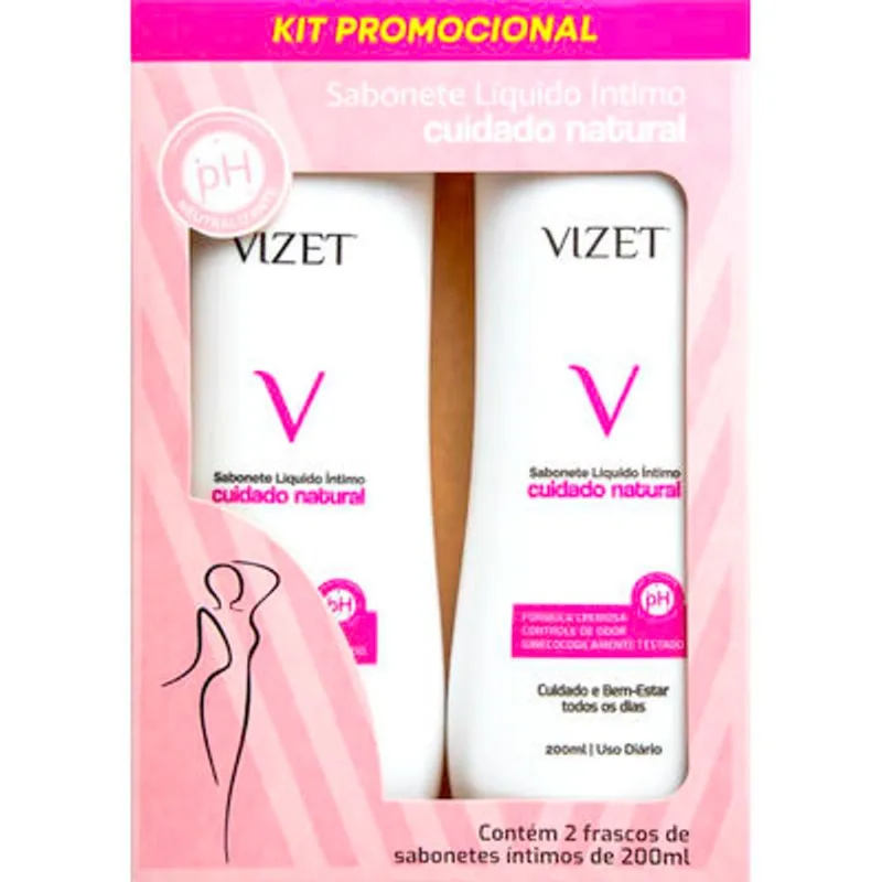Sabonete Íntimo Vizet Rosa 1 Kit