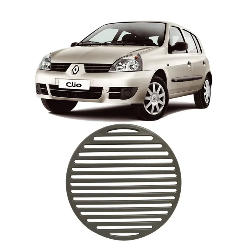 Tela Grade Auto Falante Clio Sedan Hatch Cinza Claro