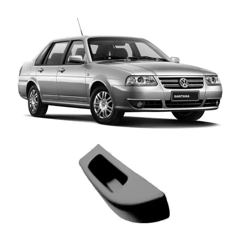 Puxador Da Porta Traseira Santana e Quantum 1998/.. Cinza Lado Esquerdo