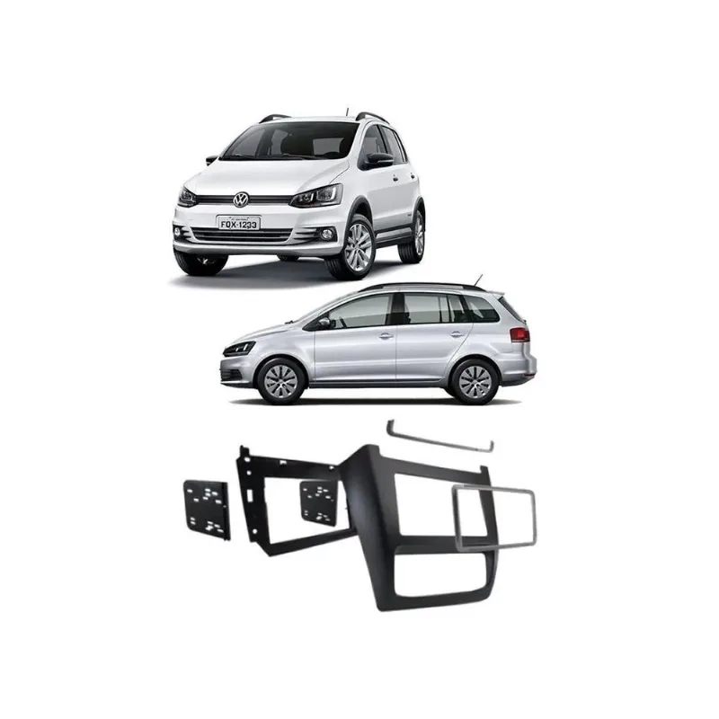 Moldura Dvd 2 Din Spacefox Fox 2014 2015 2016 2017 - Preta
