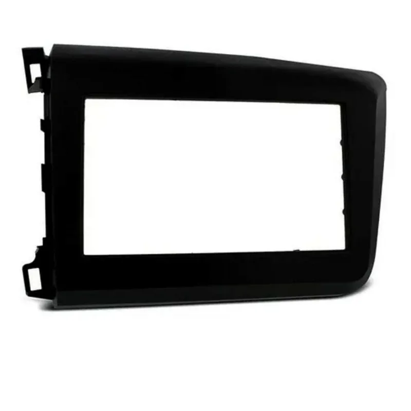 Moldura Painel 2 Din Honda Civic 2012 2013 2014 2015 2016 Preta
