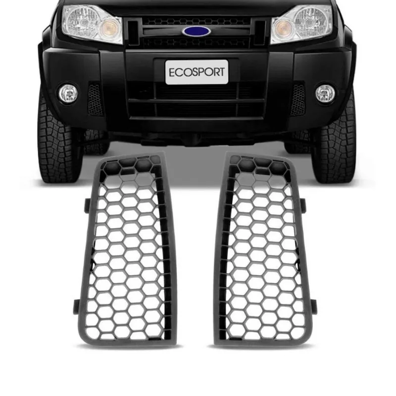 Par Moldura Da Grade Parachoque Ecosport Grafite