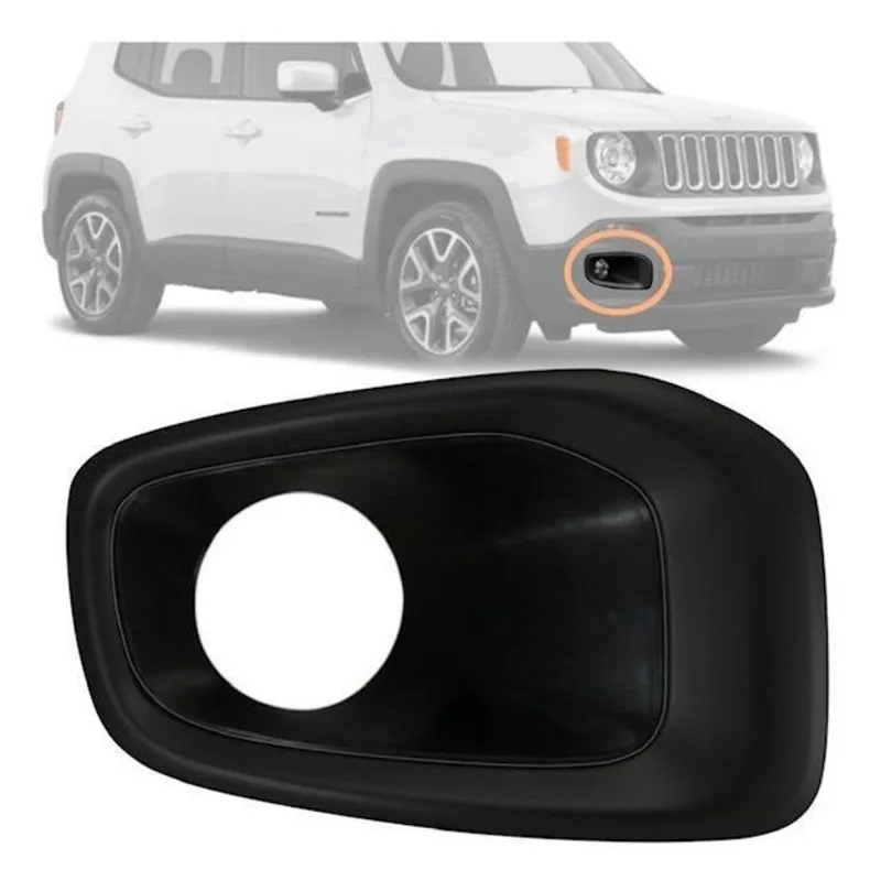 Moldura Farol Milha Renegade 2015/2018 Lado Direito Preto