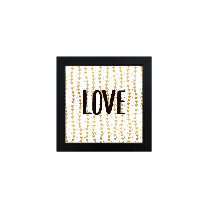 Quadro decorativo In Love 23x23cm preto Infinity - Infinity
