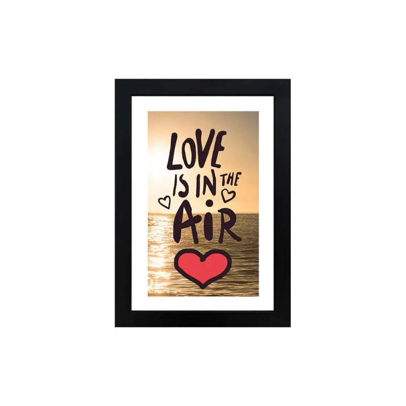 Quadro decorativo Love is in Air 23x33cm preto Infinity - Infinity