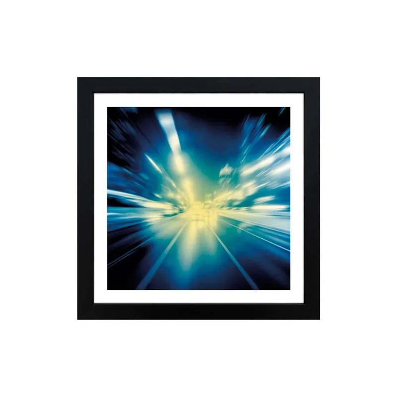 Quadro decorativo Speed of Light 33x33cm preto Infinity - Infinity