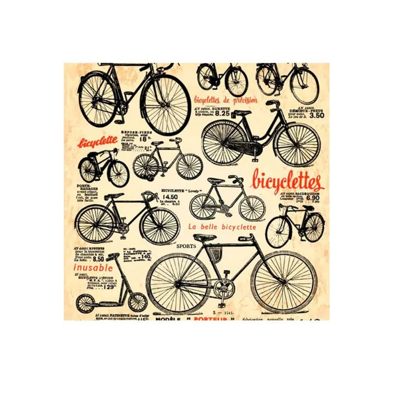 Placa decorativa Bicyclettes 20x20cm Infinity - Infinity