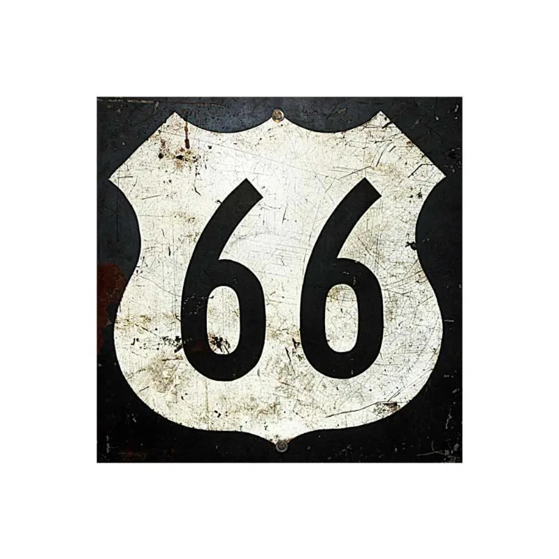Placa decorativa Route 66 I 20x20cm Infinity - Infinity