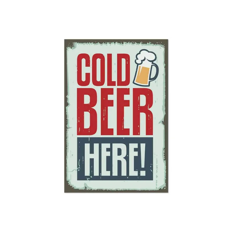 Placa decorativa Cold Beer 20x30cm Infinity - Infinity