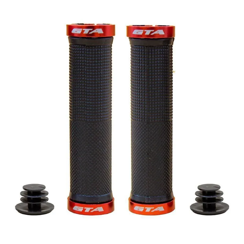Manopla 130MM Rider tpr Preto/Vermelho Borracha com Trava