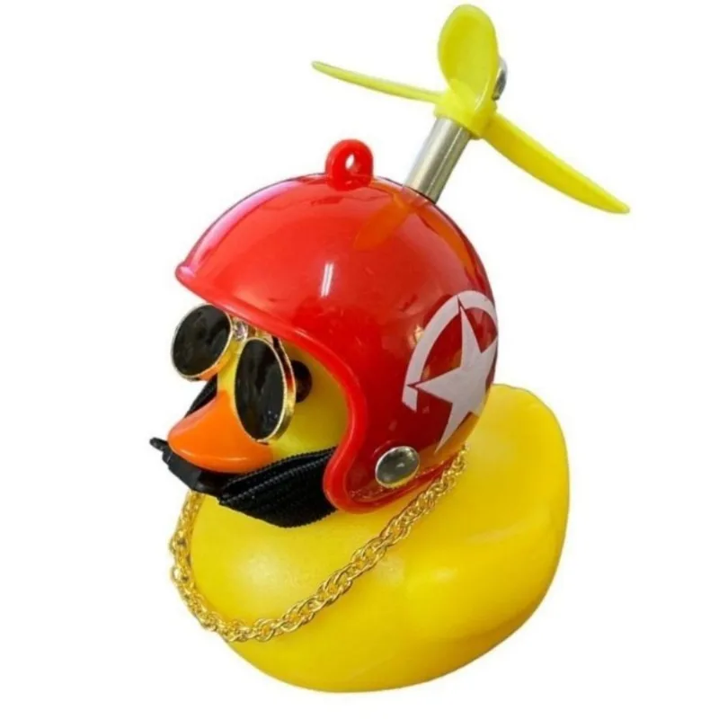 Buzina Patinho Pato Guidão Bicicleta Bike Moto Led Hélice