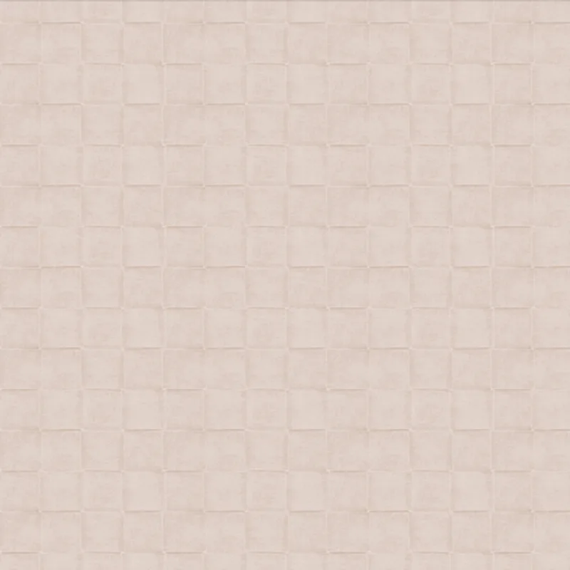 Papel De Parede Vip1064 Quadriculado Marfim - Rolo Fechado De 53cm X 10mts Vip1064 Edantex