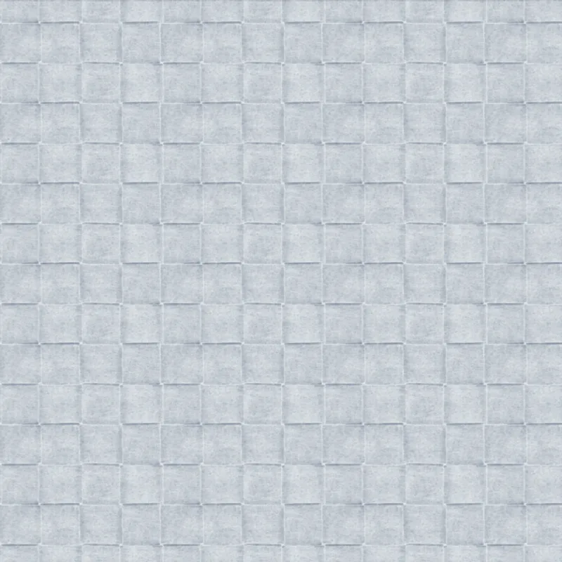 Papel De Parede Vip1065 Quadriculado Prata - Rolo Fechado De 53cm X 10mts Vip1065 Edantex