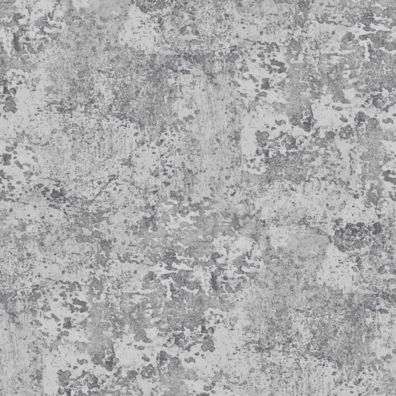 Papel De Parede Colorkey - Col1004 Textura Cinza/ Prata - Rolo Fechado De 53cm X 10mts Col1004 Edantex
