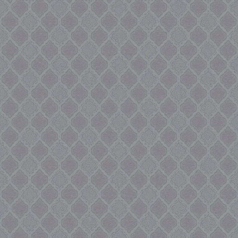 Papel De Parede Colorkey - Col1013 Geométrico Prata - Rolo Fechado De 53cm X 10mts Col1013 Edantex