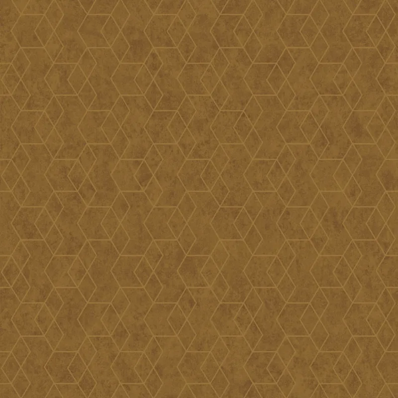 Papel De Parede Essencial - Ess1052 Geometrico Ouro Velho /dourado - Rolo Fechado De 53cm X 10mts Ess1052 Edantex