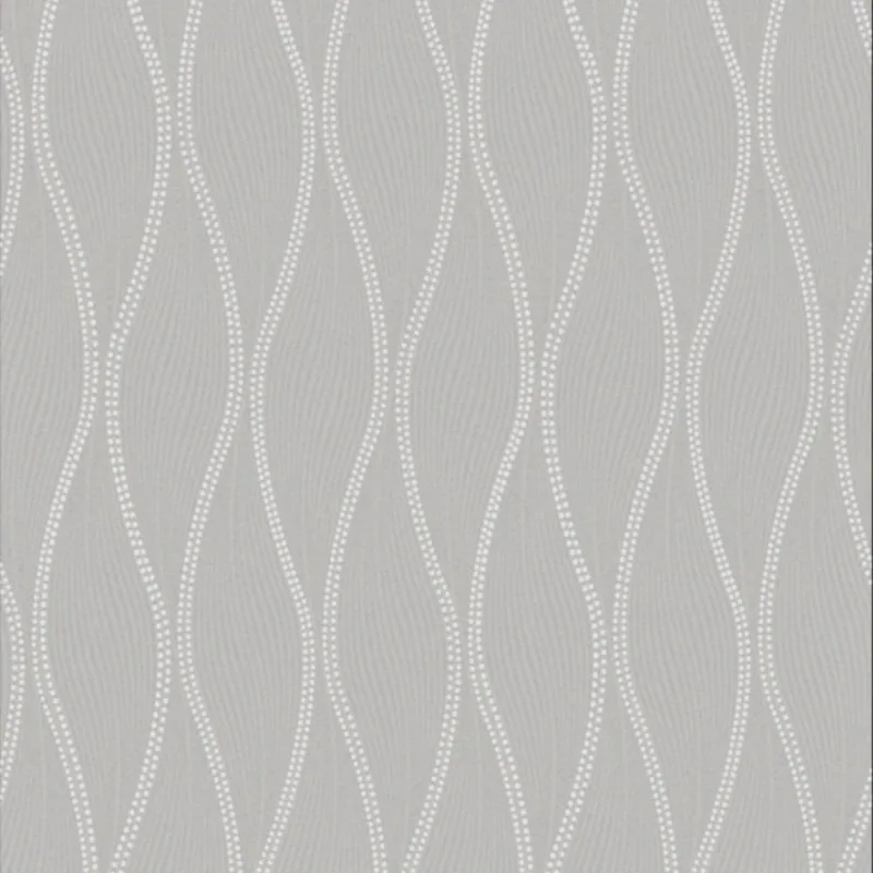 Papel De Parede Essencial - Ess1046 Geometrico Cinza/branco - Rolo Fechado De 53cm X 10mts Ess1046 Edantex