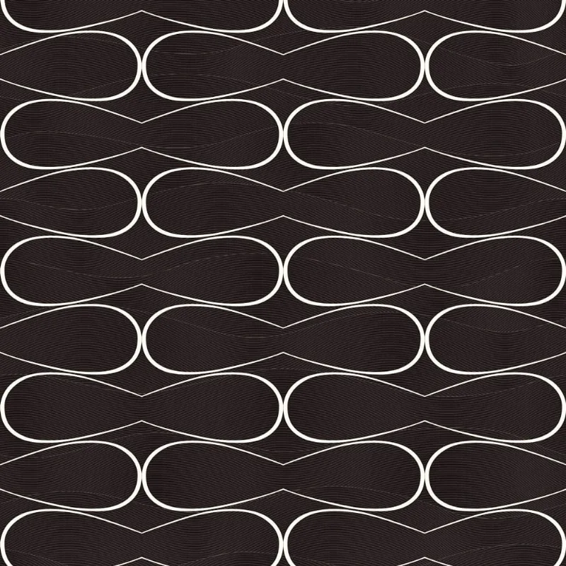 Papel De Parede Essencial - Ess1021 Geometrico Preto - Rolo Fechado De 53cm X 10mts Ess1021 Edantex