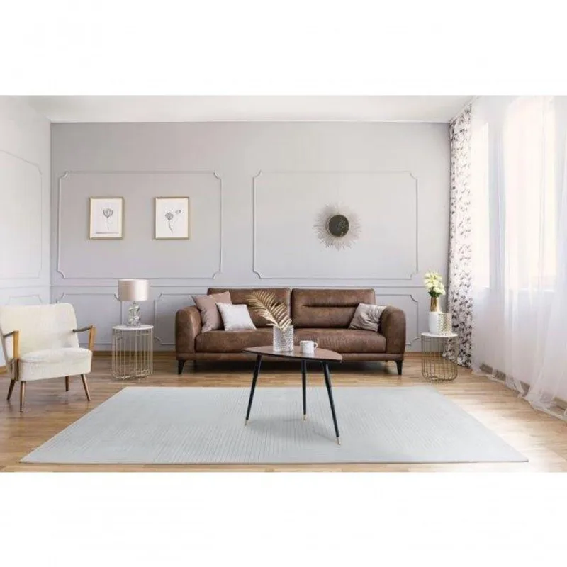 Tapete Turco Sala Sofisticato 02 - 140 X 200Cm Off White/Cinza - Edantex