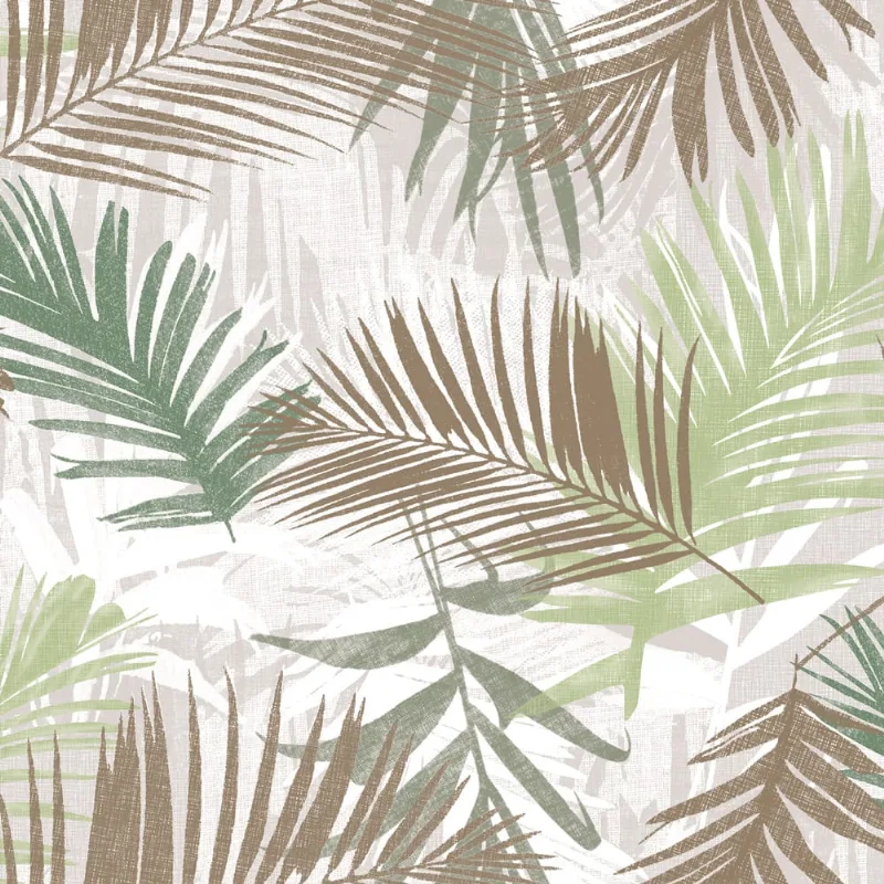 Papel De Parede Avalon 01 Folhas Branco/ Verde /marrom - Ava -110 Rolo De 53cm X 10mts Ava-110 Edantex