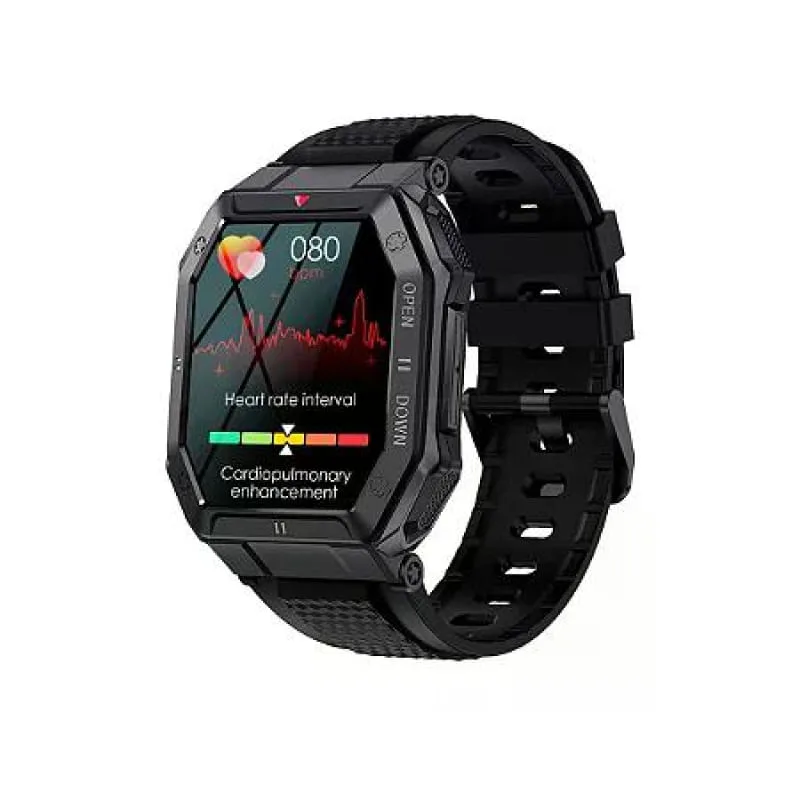 Smartwatch com Monitor Cardíaco - Preto - Verde - Gshield