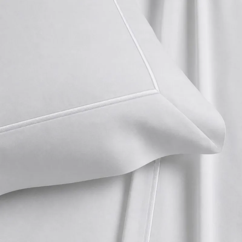 Jogo de Cama 4 Peças 300 Fios Algodão Branco/Branco Festonê Lázio Kacyumara - Casa K King Size