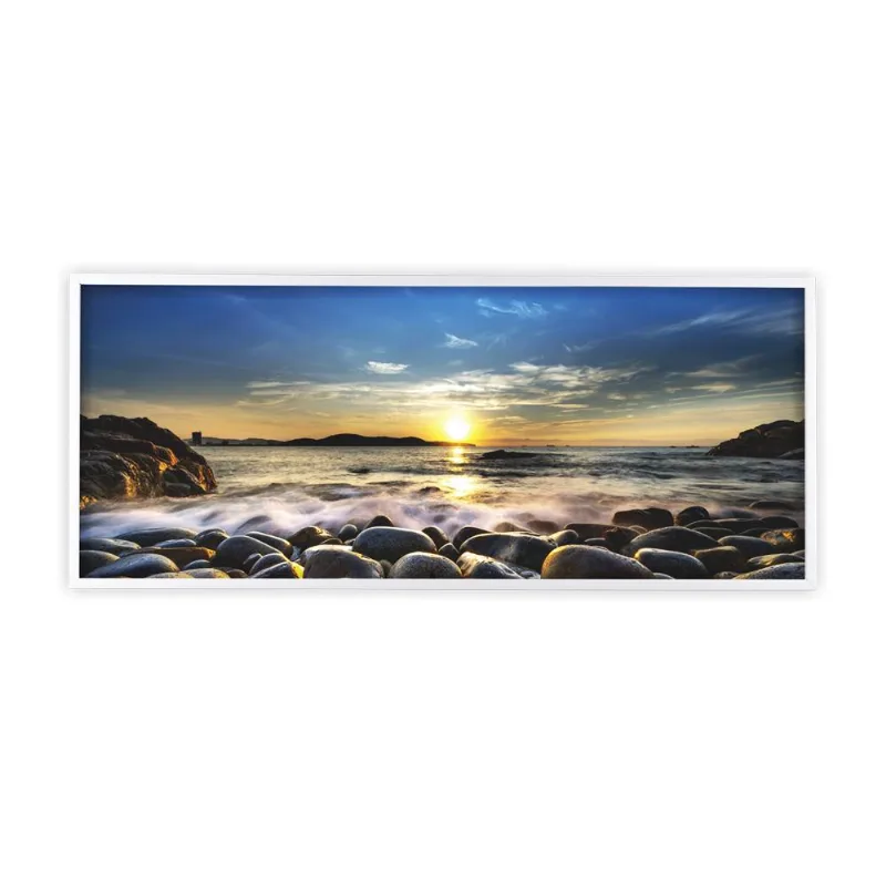 Quadro 40X100 Com Vidro 104|18 Por Do Sol Art Frame