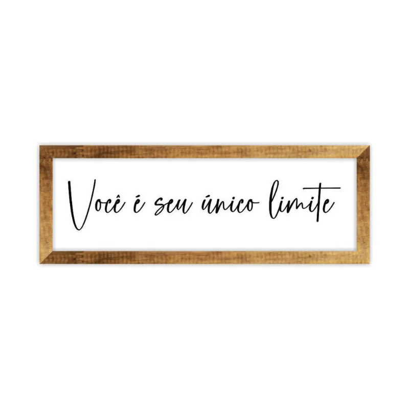 Quadro De Mesa Frase 10x30 Com Vidro - Art Frame - Art Frame