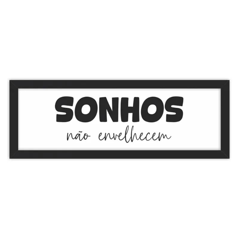 Quadro De Mesa Frase 10x30 Com Vidro - Art Frame