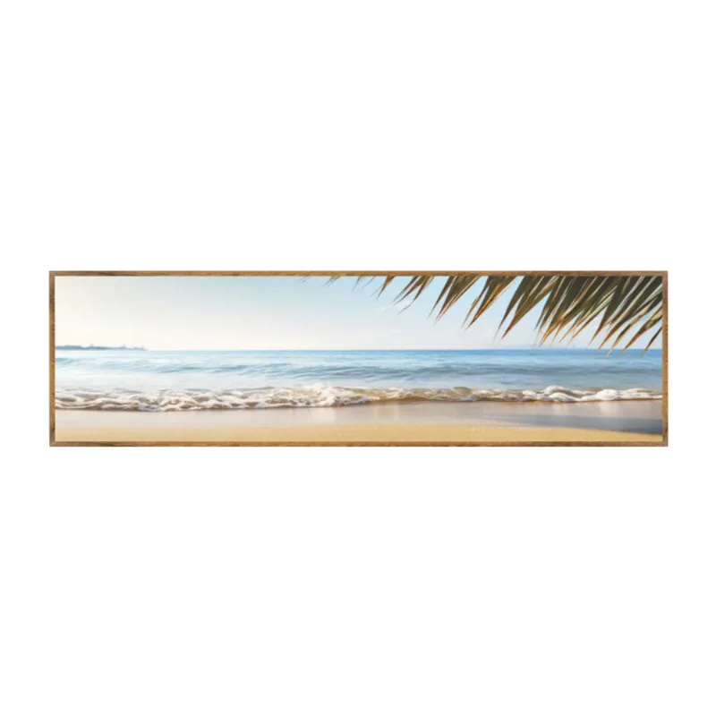 Quadro Canvas Moldura Caixa Praia 30x110 - Art Frame
