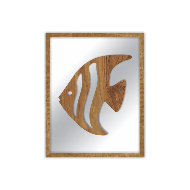 Quadro Peixe 24x30 Recorte Mdf Com Espelho - Art Frame - Art Frame