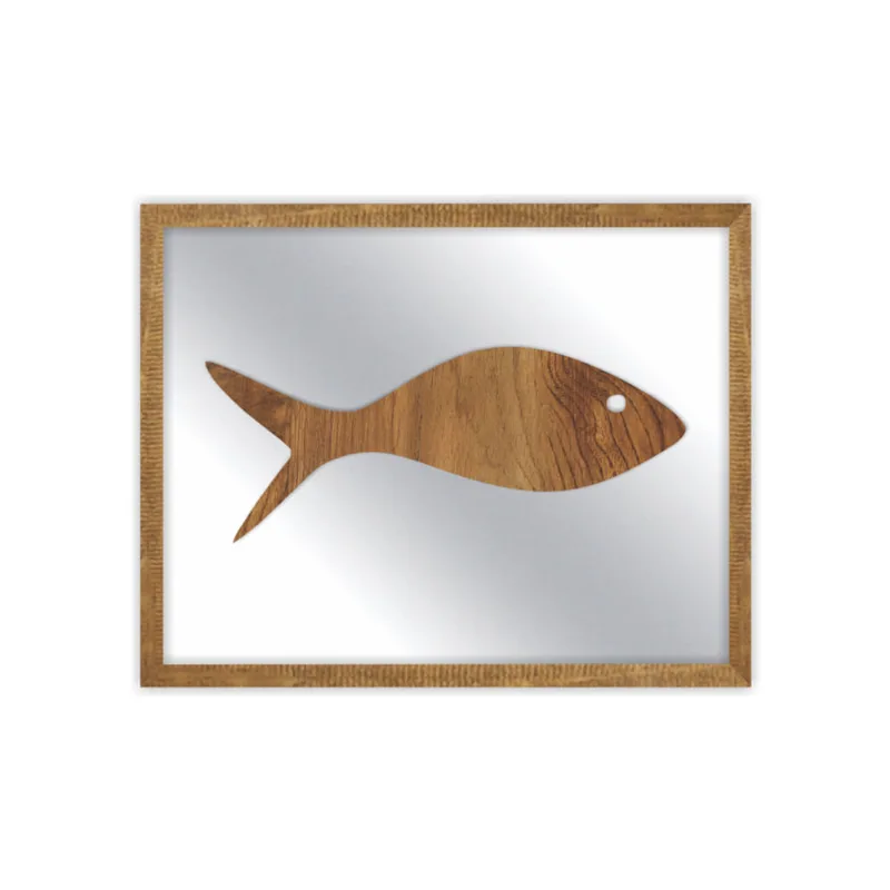 Quadro Coqueiro 24x30 Recorte Mdf Com Espelho - Art Frame - Art Frame