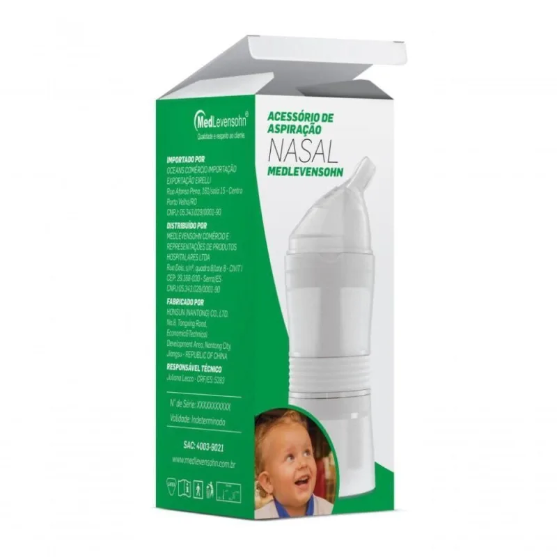 Acessório de Aspiração Nasal Medlevensohn para Nebulizador Compressor Bivolt - MedLevensohn